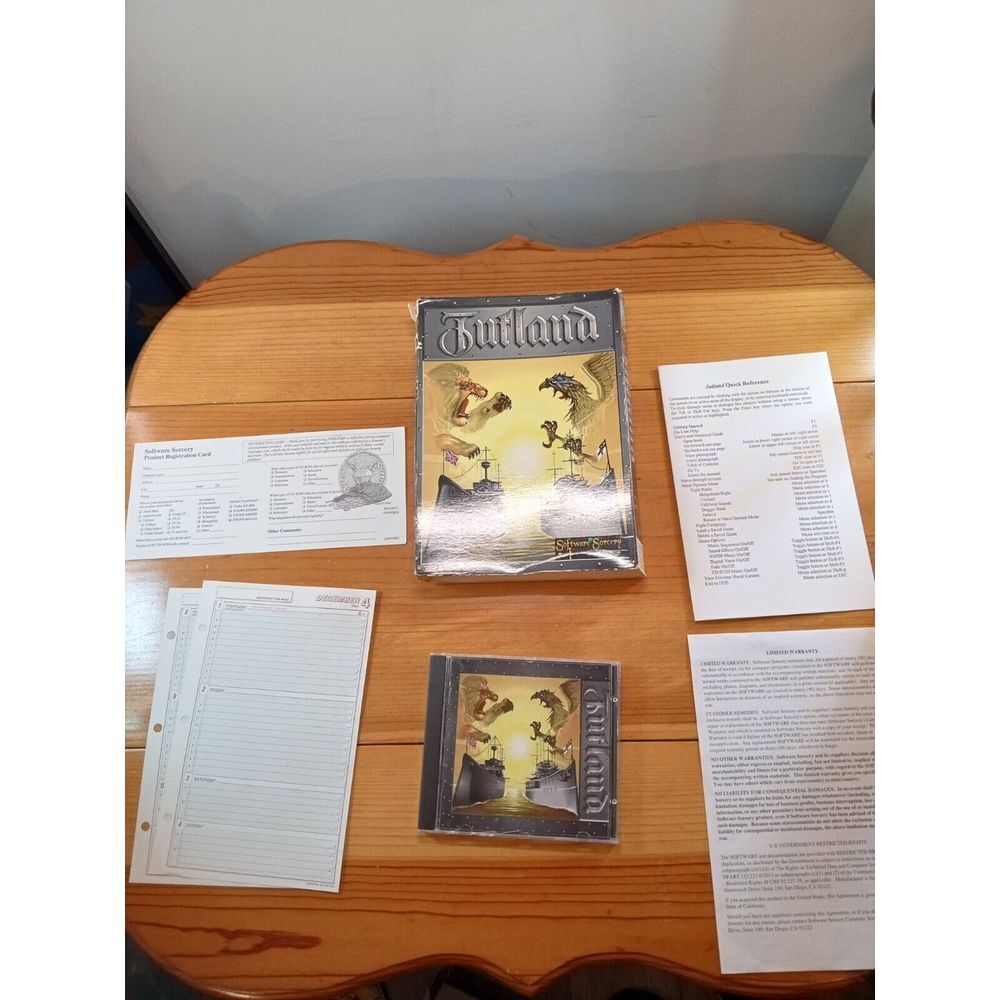 Jutland PC CD-Rom 1993 ms-dos ww1 battleship simulator‎ vintage game Complete🖥️